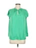 Maison d' Amelie 100% Polyester Green Short Sleeve Blouse Size M - photo 1