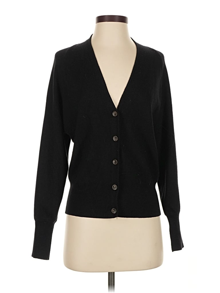Pre-owned Marled Cardigan Sweater In Black