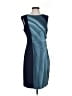 T Tahari 100% Polyester Color Block Blue Teal Cocktail Dress Size P (petite) - photo 1