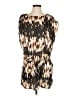 Derek Lam 100% Polyester Print Brown Casual Dress Size S - photo 1