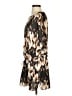 Derek Lam 100% Polyester Print Brown Casual Dress Size S - photo 5