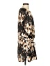 Derek Lam 100% Polyester Print Brown Casual Dress Size S - photo 4