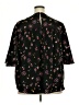 Lane Bryant 100% Polyester Floral Black 3/4 Sleeve Blouse Size 22 - photo 2