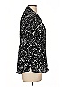Investments Stars Black Short Sleeve Blouse Size L - photo 4