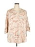 Torrid 100% Polyester Tan 3/4 Sleeve Blouse Size 2X Plus (2) - photo 1