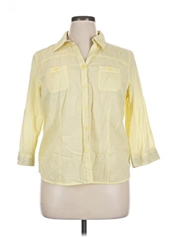 Rebecca Malone 3/4 Sleeve Button-Down Shirt (view 1)