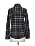 O'Neill 100% Polyester Plaid Black Long Sleeve Blouse Size XS - photo 2