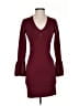 Cable Stitch Burgundy Cardigan Size S - photo 1