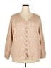 Lands' End Tan Long Sleeve Blouse Size 2X - photo 1