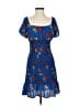 Leith Print Blue Cocktail Dress Size S - photo 1