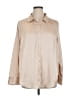 Torrid Metallic Tan Long Sleeve Blouse Size 1X Plus (1) - photo 1