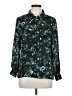 Haute Hippie Floral Teal Long Sleeve Blouse Size L - photo 1