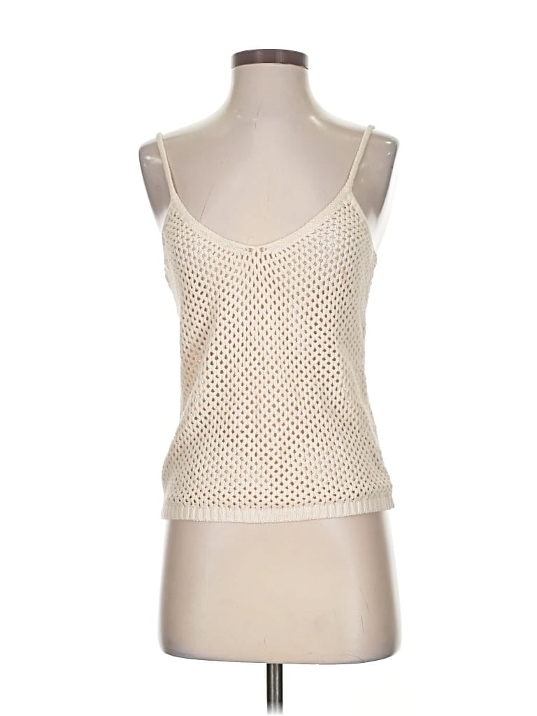 Pre-owned L'agence Sleeveless Top Ivory Sweetheart Neckline Tops In White