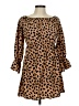 Unbranded 100% Polyester Animal Print Brown Casual Dress Size M - photo 1