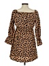 Unbranded 100% Polyester Animal Print Brown Casual Dress Size M - photo 2