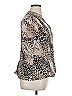 Dana Buchman 100% Polyester Animal Print Brown Short Sleeve Blouse Size XL - photo 4