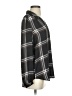 Ann Taylor 100% Polyester Plaid Black Long Sleeve Blouse Size S - photo 4