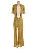BCBGMAXAZRIA 100% Polyester Paisley Yellow Jumpsuit Size XS - photo 2