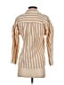 Madewell Stripes Tan 3/4 Sleeve Button-Down Shirt Size XXS - photo 2