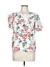 Primark 100% Polyester White Short Sleeve Blouse Size 10 - photo 1