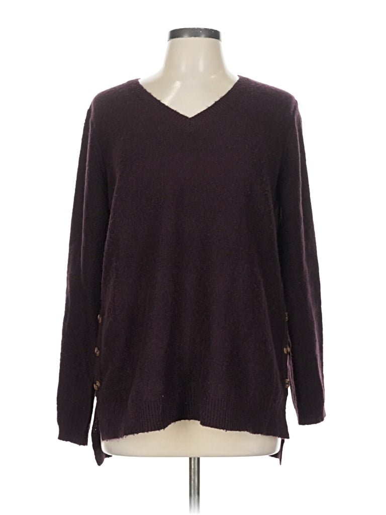 Pre-owned Lety & Me Pullover Sweater In Burgundy