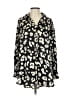 Entro 100% Polyester Animal Print Black Long Sleeve Blouse Size S - photo 1