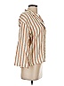 Madewell Stripes Tan 3/4 Sleeve Button-Down Shirt Size XXS - photo 4