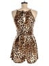 R2D 100% Rayon Animal Print Brown Romper Size M - photo 2