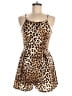 R2D 100% Rayon Animal Print Brown Romper Size M - photo 1