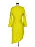 Blaque Label 100% Polyester Solid Green Casual Dress Size XS - photo 2