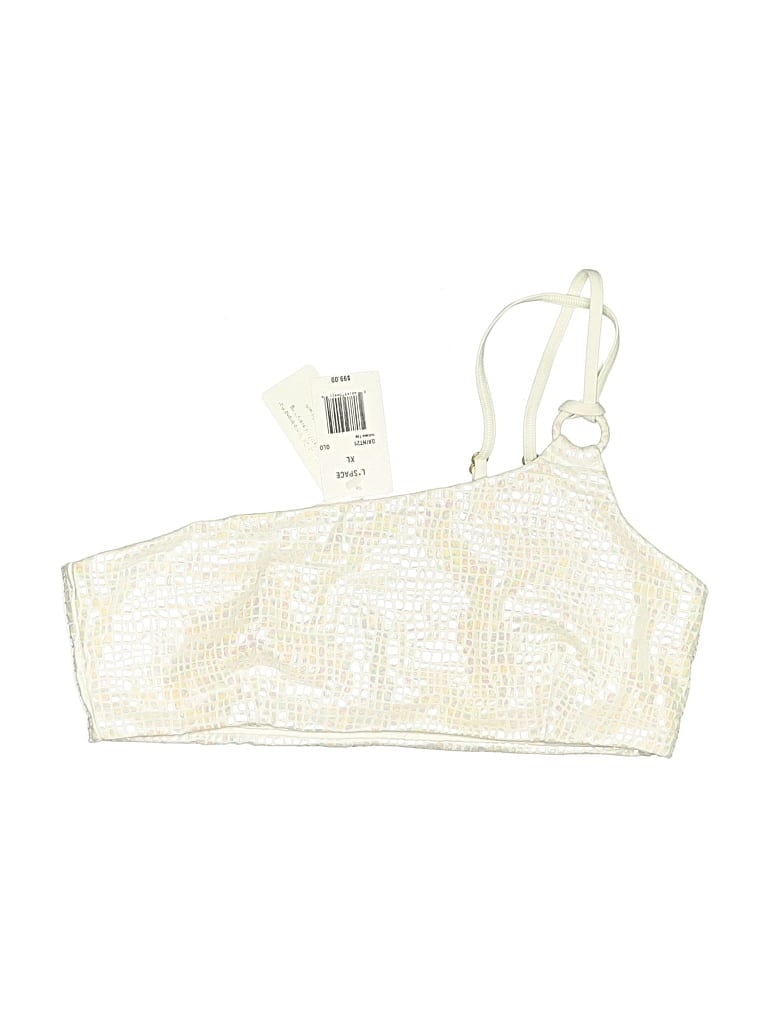 Pre-owned L*space Swimsuit Top Ivory Swimwear In White