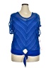 Free 2 luv Blue Short Sleeve Top Size 3X - photo 1