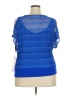 Free 2 luv Blue Short Sleeve Top Size 3X - photo 2