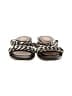 Givenchy Silver Black Leather Chain Link Sandals Size 7 - photo 2