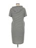 West Loop Stripes Gray Casual Dress Size M - photo 2