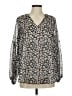 BTFBM 100% Polyester Silver Long Sleeve Blouse Size M - photo 1