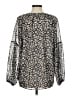 BTFBM 100% Polyester Silver Long Sleeve Blouse Size M - photo 2