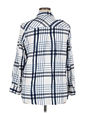 Liz Claiborne 3/4 Sleeve Button-Down Shirt (view 2)
