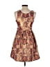 Marc by Marc Jacobs 100% Polyester Paisley Brown Casual Dress Size 0 - photo 2