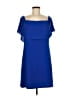Charles Henry Solid Blue Cocktail Dress Size M - photo 1