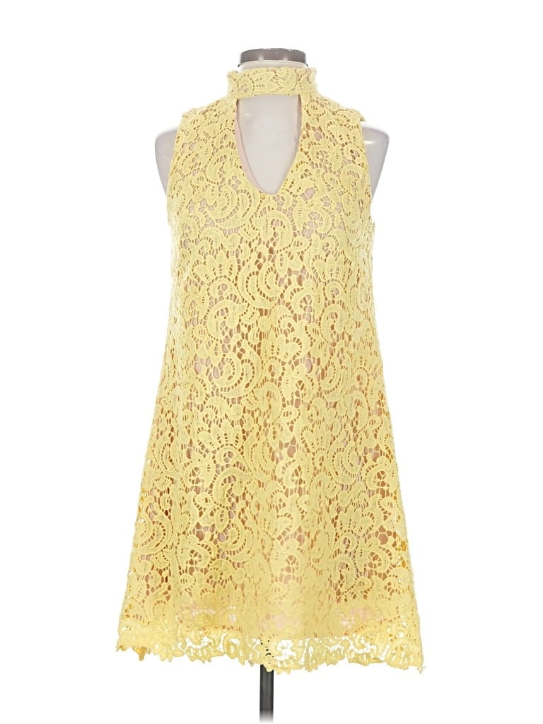 Pre-owned Blu Pepper Cocktail Dress In Yellow