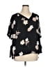 Worthington 100% Polyester Black 3/4 Sleeve Blouse Size XL - photo 1