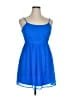 SO 100% Polyester Solid Blue Casual Dress Size XL - photo 1