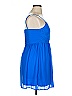 SO 100% Polyester Solid Blue Casual Dress Size XL - photo 4