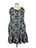 NY Collection Paisley Gray Cocktail Dress Size 3X - photo 1