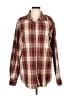 Burton Plaid Burgundy Long Sleeve Button-Down Shirt Size L - photo 1