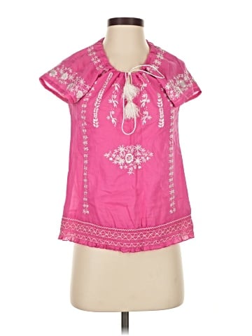 Calypso by Christiane Celle Short Sleeve Blouse (view 1)