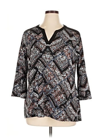 NY Collection 3/4 Sleeve Blouse (view 1)
