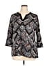 NY Collection Black 3/4 Sleeve Blouse Size 1X - photo 1