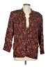 Assorted Brands 100% Rayon Print Burgundy Blazer Size L - photo 1